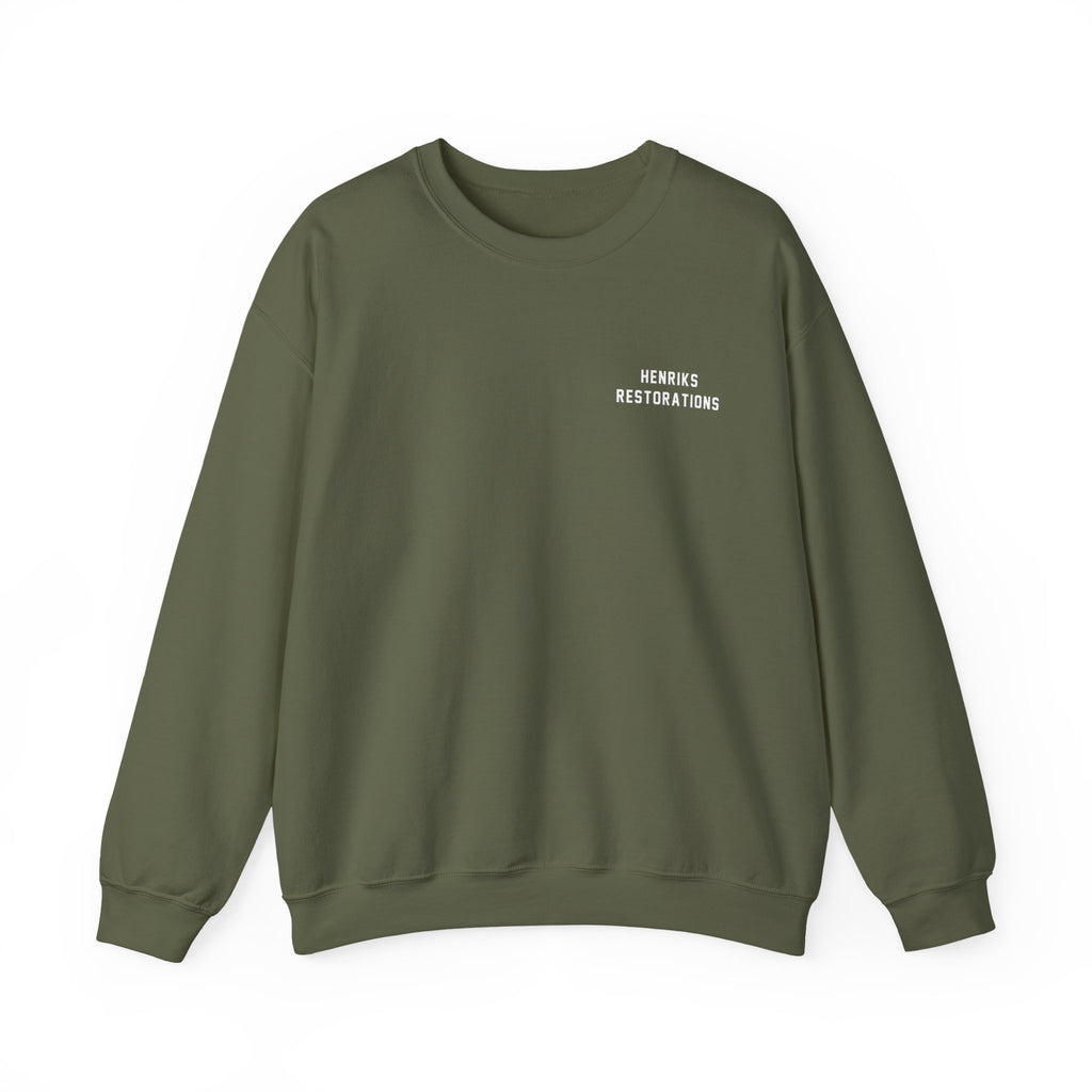 Henriks Restorations Crewneck Sweatshirt - White Print