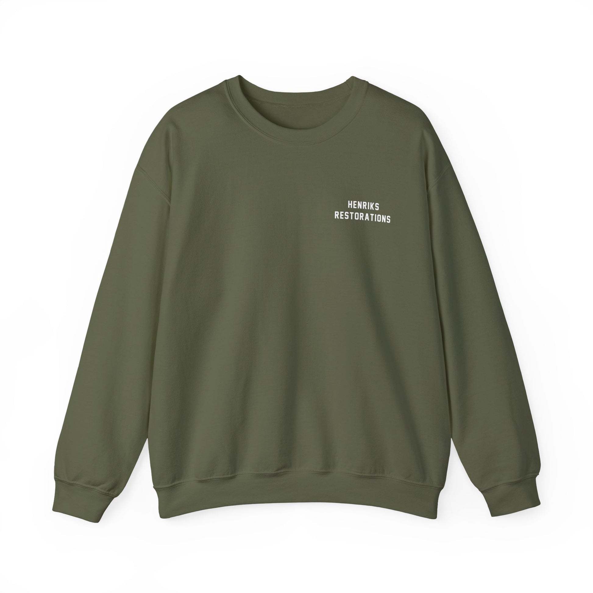 Henriks Restorations Crewneck Sweatshirt - White Print
