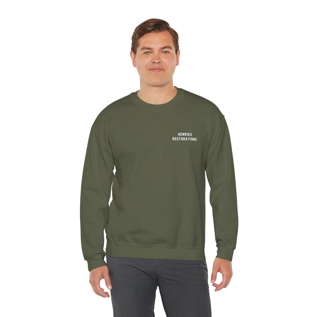 Henriks Restorations Crewneck Sweatshirt - White Print