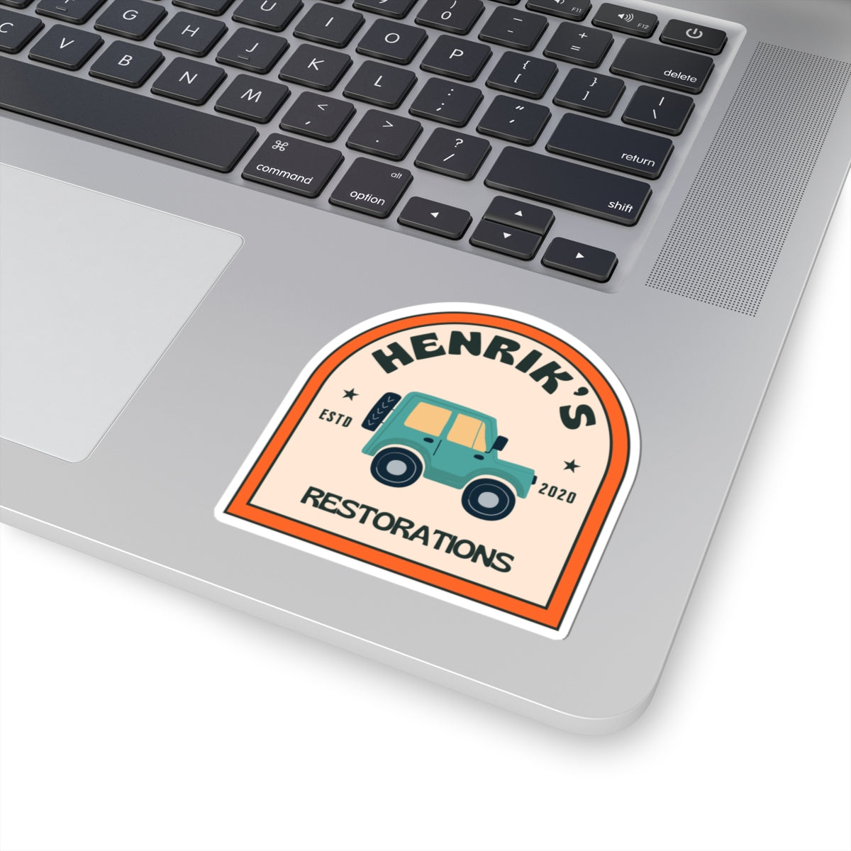 Henriks Restorations 70's transparent sticker