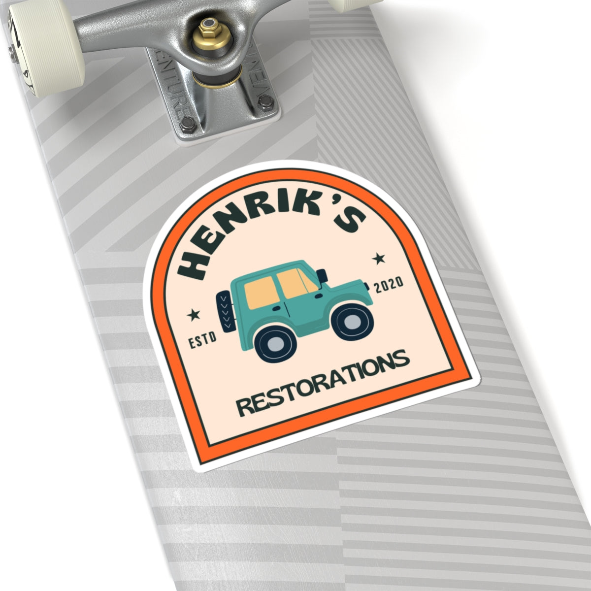 Henriks Restorations 70's transparent sticker