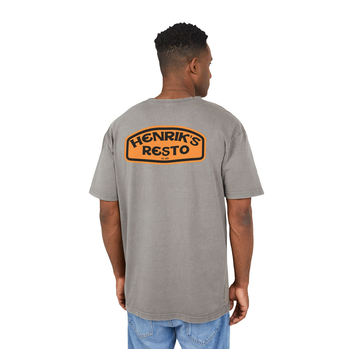 (EU) - Oversize Tee Men's Acid Washed 'Camel Trophy' Homage Shirt