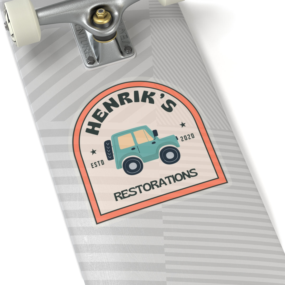 Henriks Restorations 70's transparent sticker