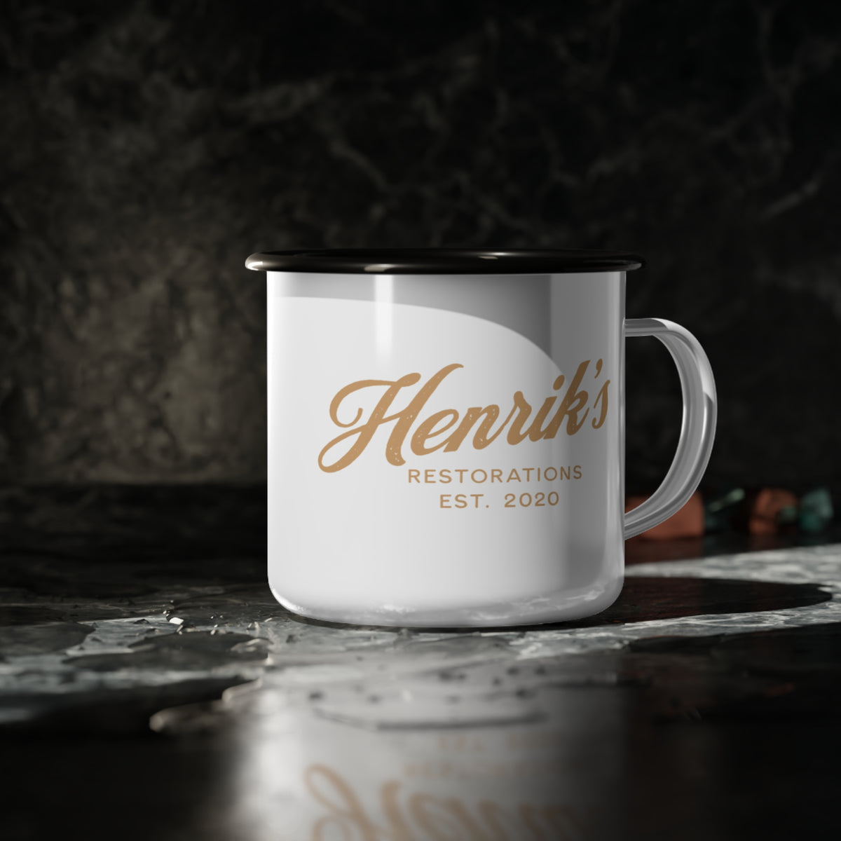 Enamel Camp Cup - Henriks Restorations Vintage Camping Coffee Mug