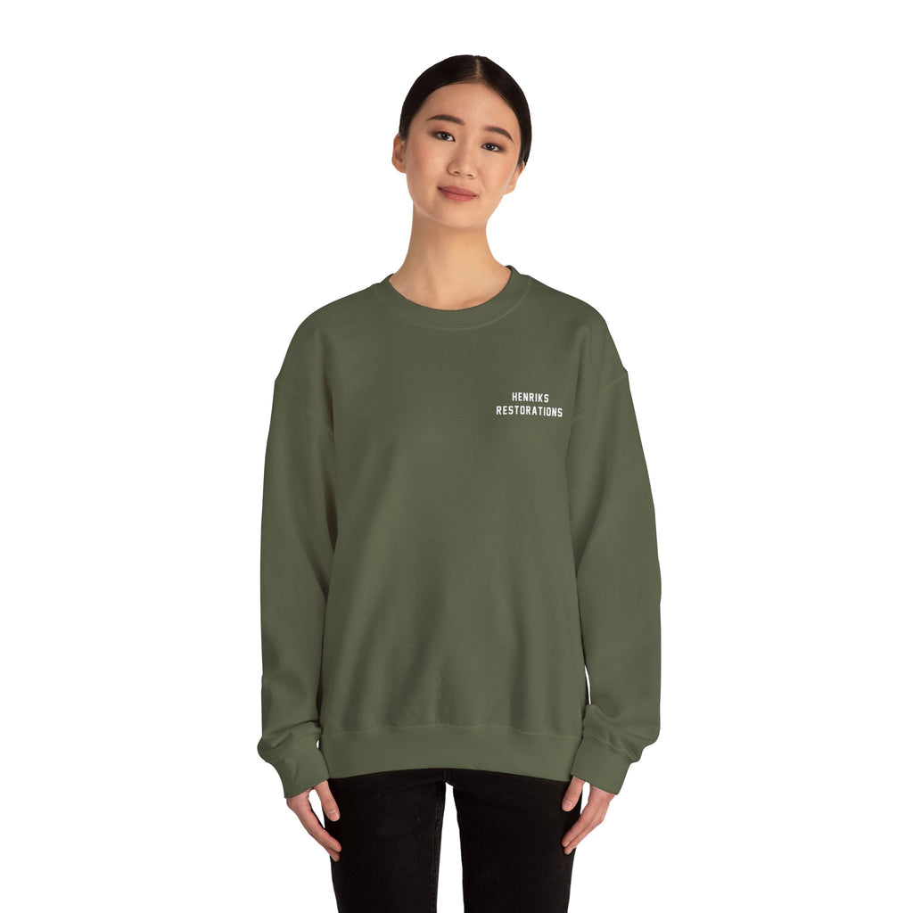 Henriks Restorations Crewneck Sweatshirt - White Print