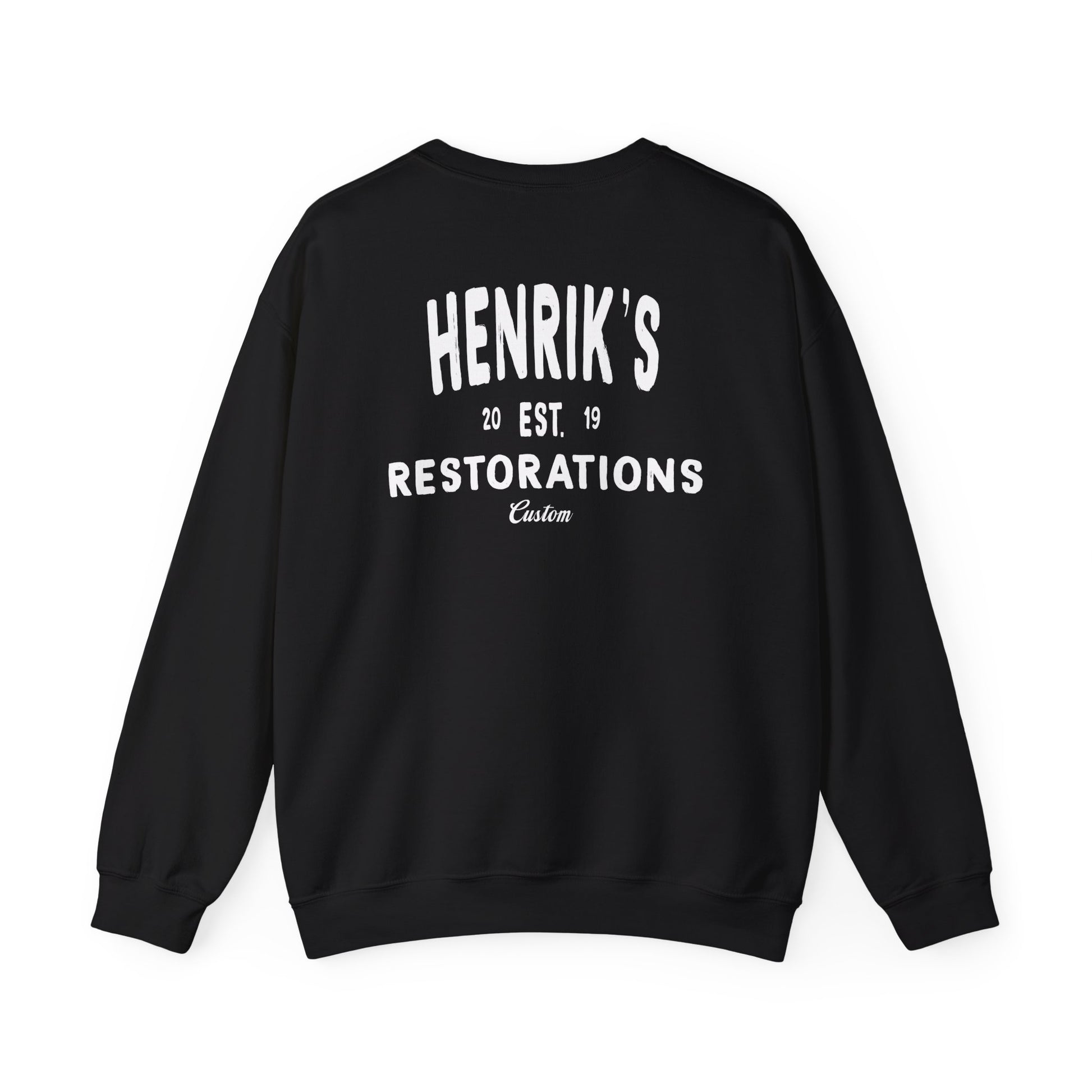 Henriks Restorations Crewneck Sweatshirt - White Print