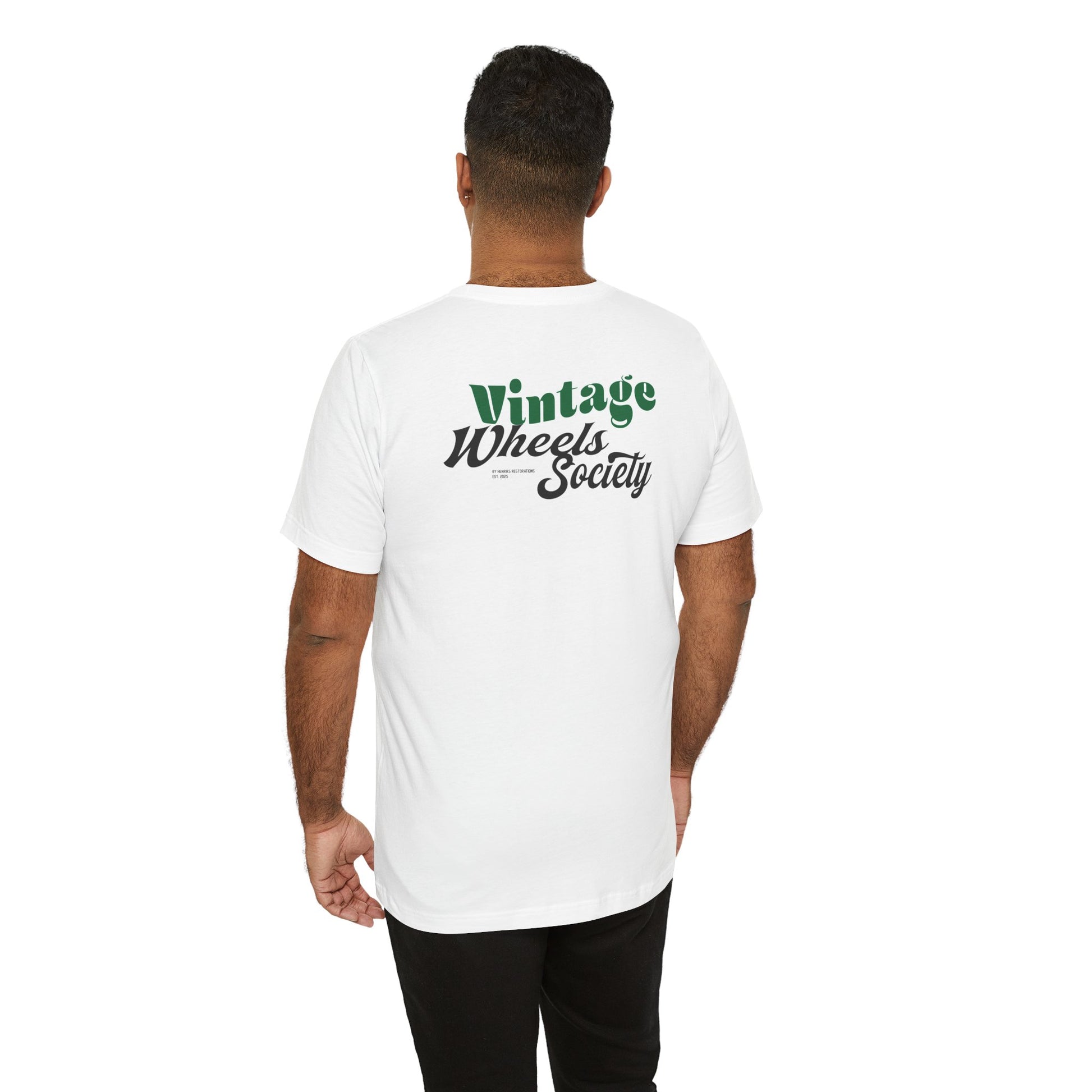 (EU) - Vintage Wheels Society Tee: Perfect for Car Enthusiasts, Summer Festivals, Road Trips, Gift for Him or Her, Casual Wear, Vintage Style