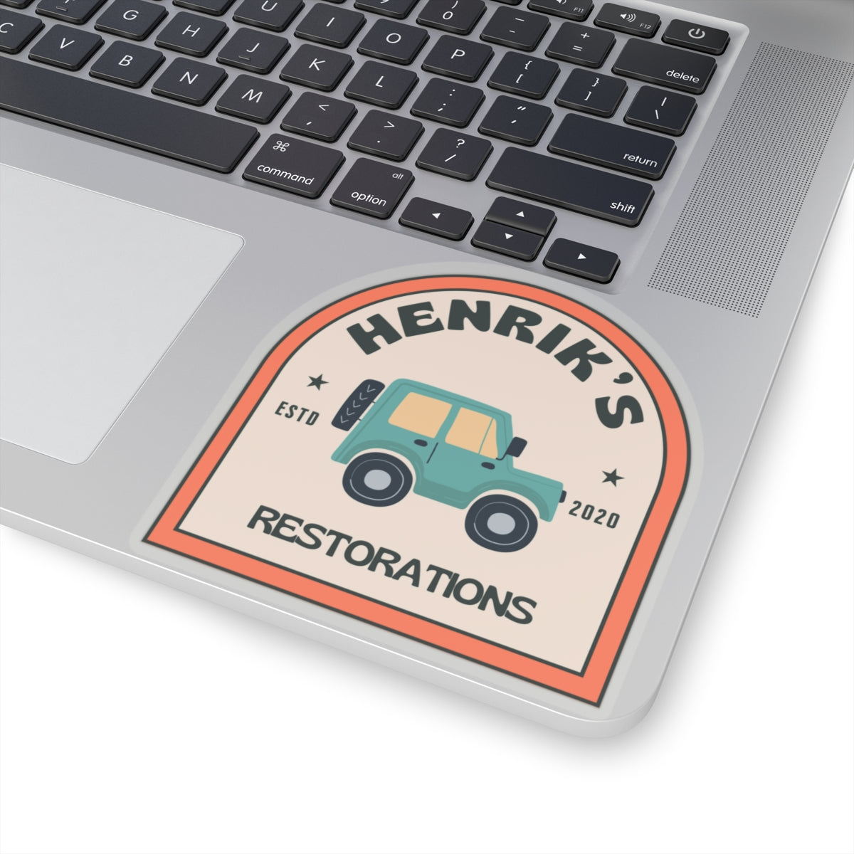 Henriks Restorations 70's transparent sticker