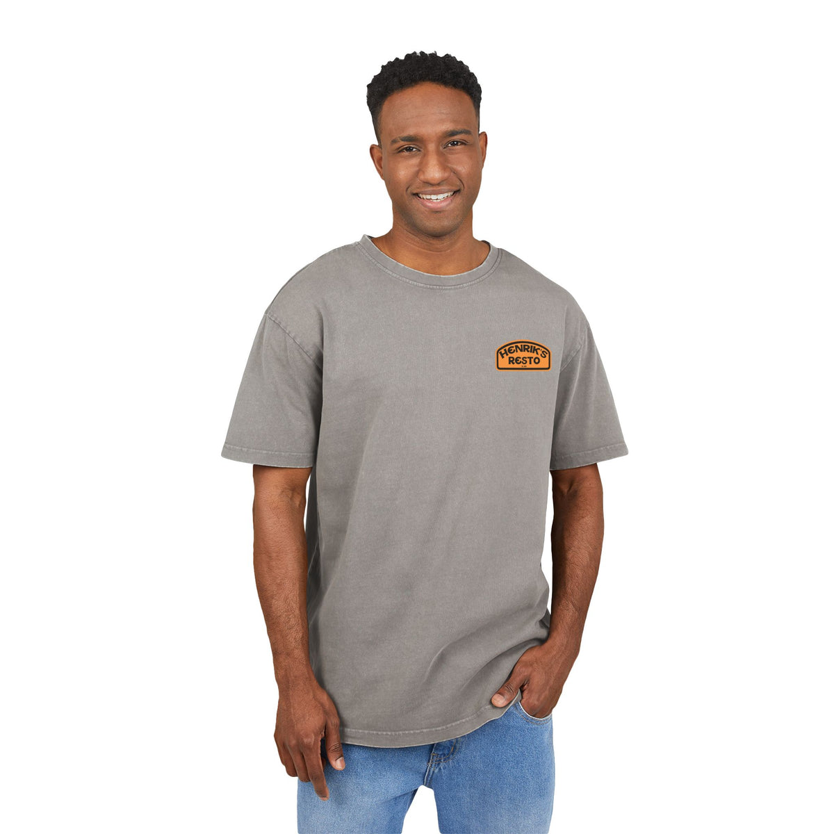(EU) - Oversize Tee Men's Acid Washed 'Camel Trophy' Homage Shirt