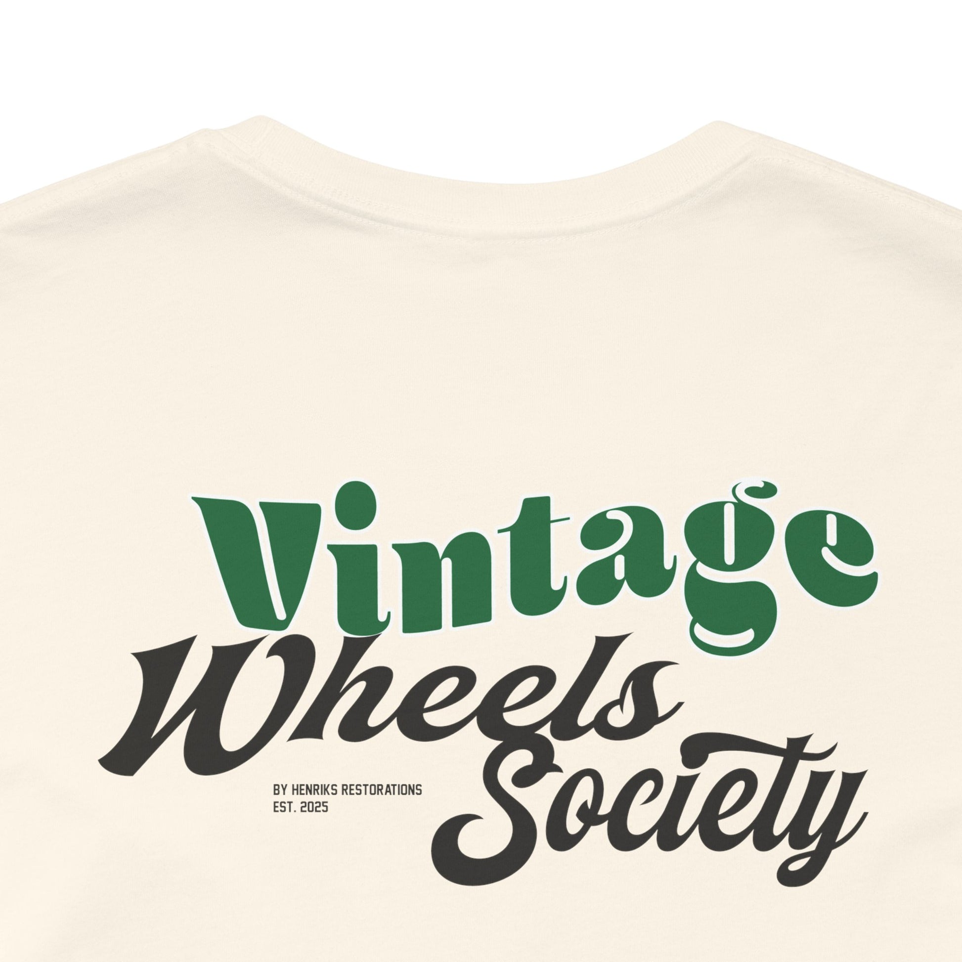 (EU) - Vintage Wheels Society Tee: Perfect for Car Enthusiasts, Summer Festivals, Road Trips, Gift for Him or Her, Casual Wear, Vintage Style