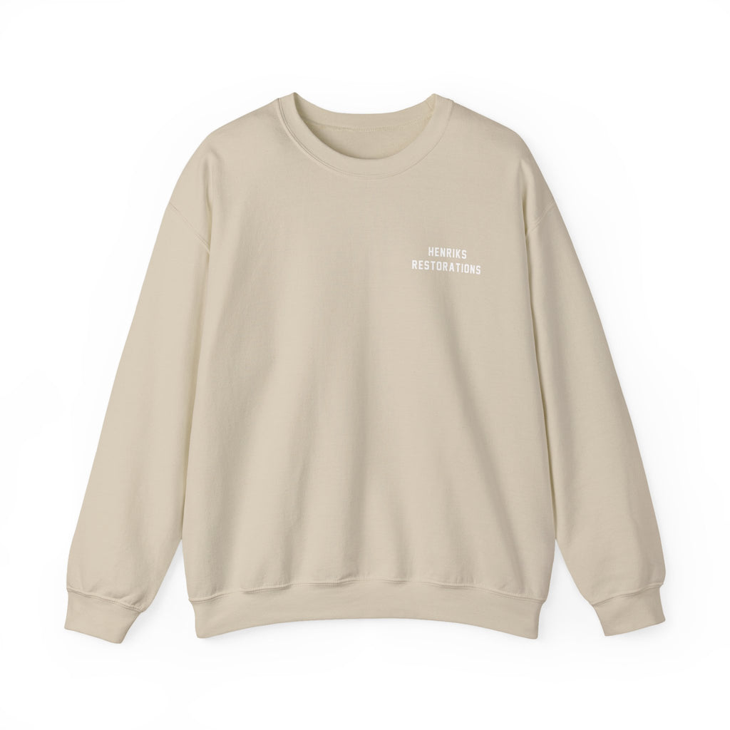 Henriks Restorations Crewneck Sweatshirt - White Print