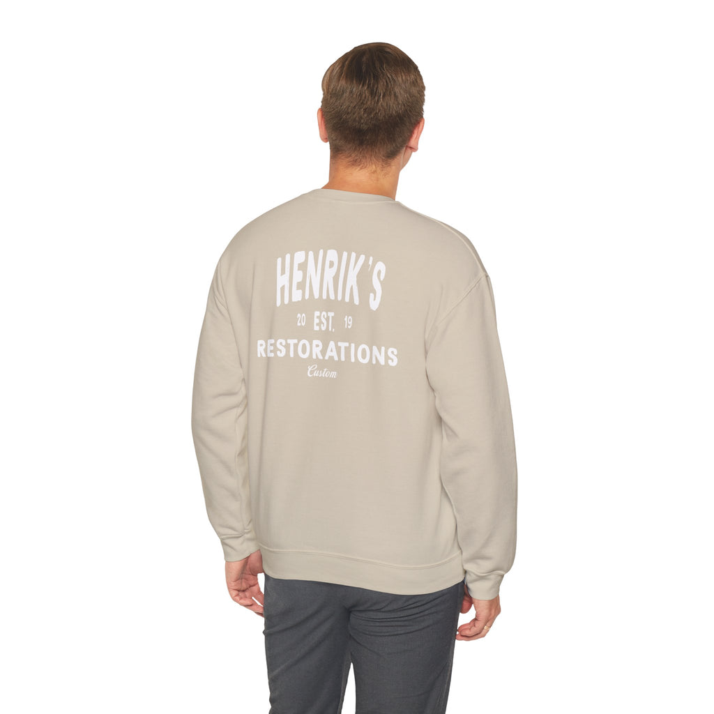 Henriks Restorations Crewneck Sweatshirt - White Print