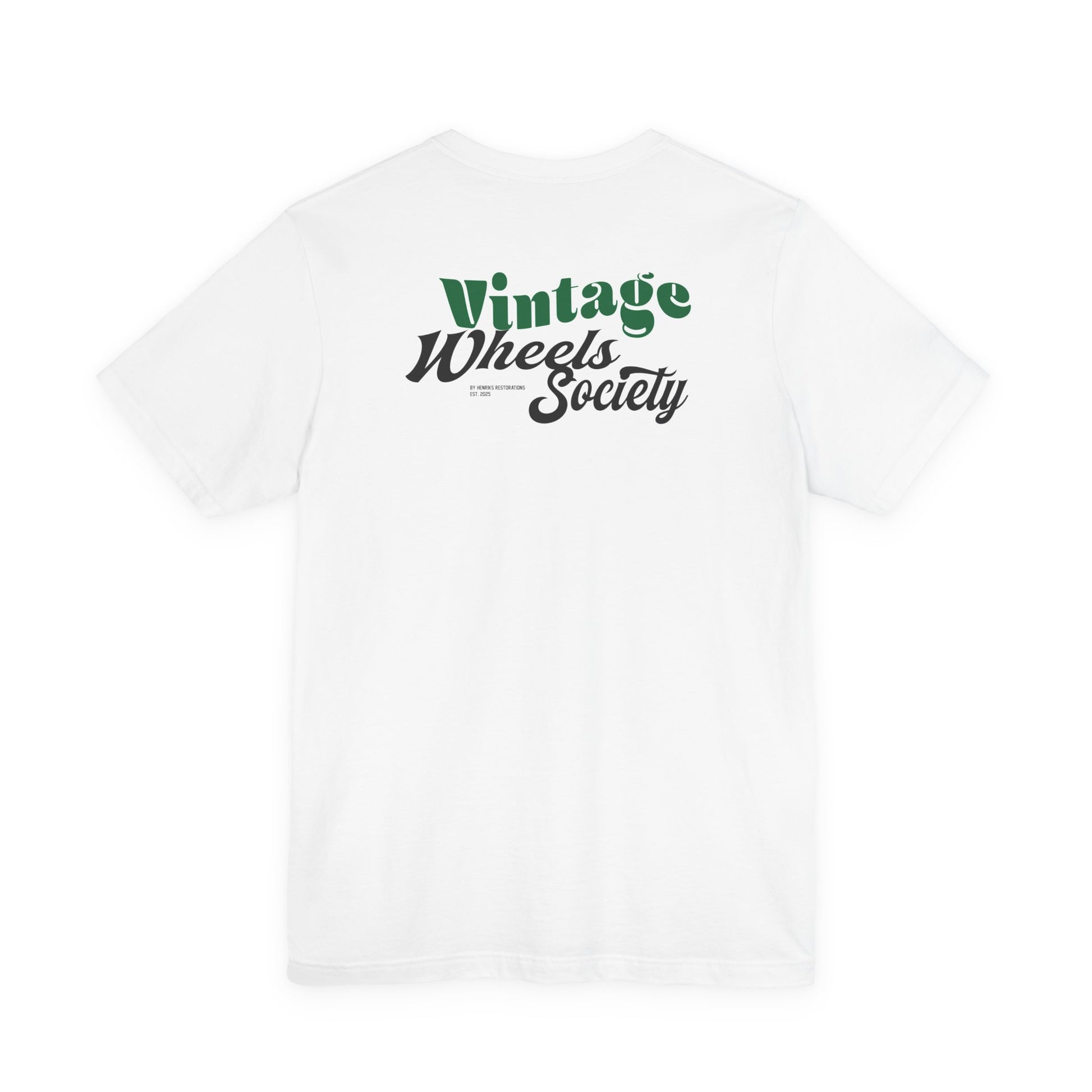 (EU) - Vintage Wheels Society Tee: Perfect for Car Enthusiasts, Summer Festivals, Road Trips, Gift for Him or Her, Casual Wear, Vintage Style