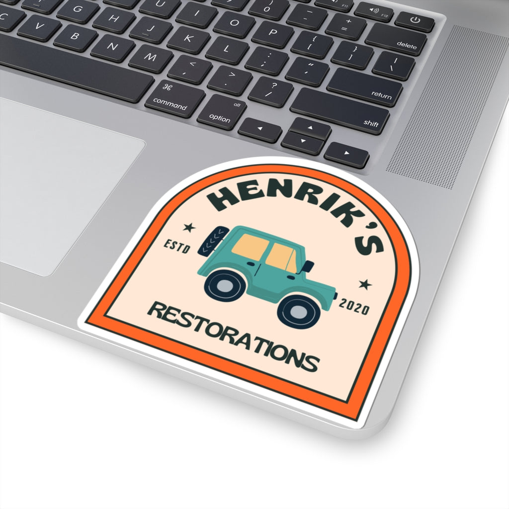 Henriks Restorations 70's transparent sticker
