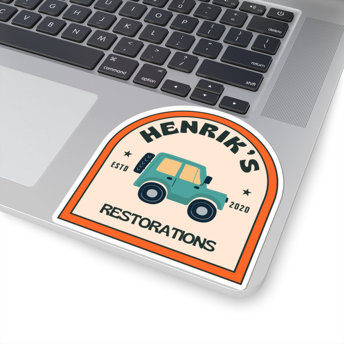 Henriks Restorations 70's transparent sticker