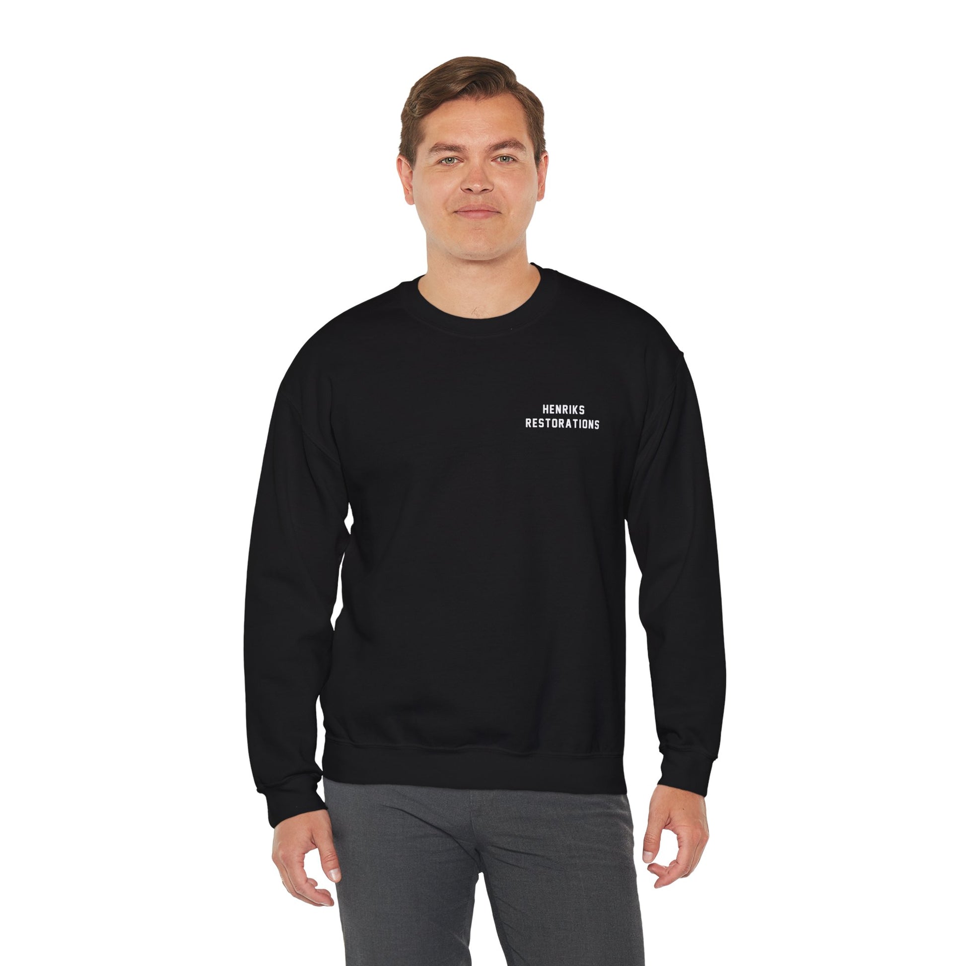 Henriks Restorations Crewneck Sweatshirt - White Print
