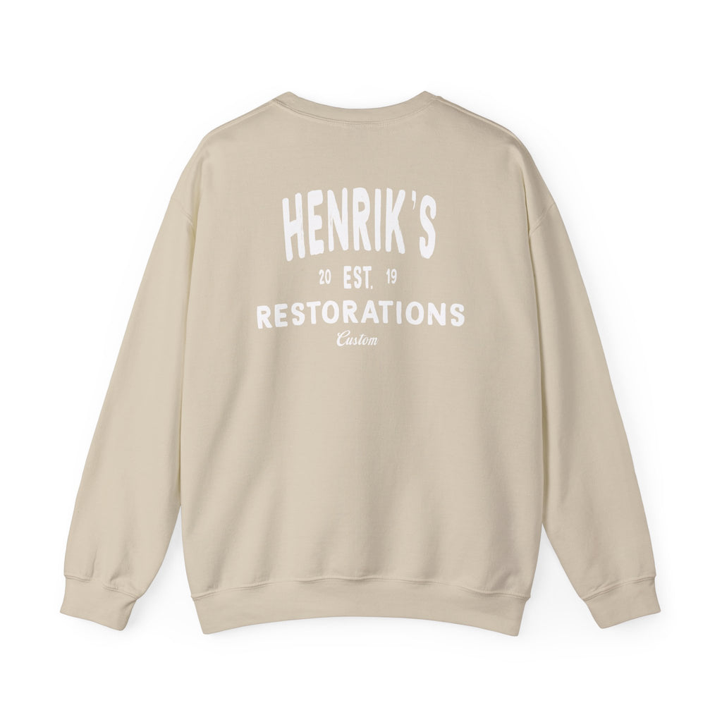 Henriks Restorations Crewneck Sweatshirt - White Print
