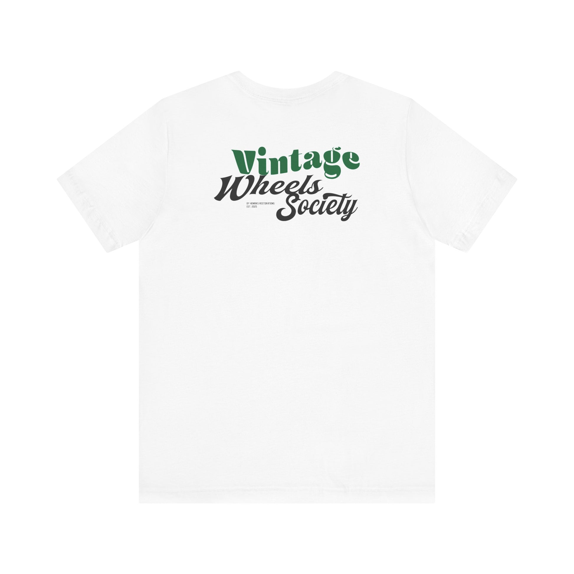 (EU) - Vintage Wheels Society Tee: Perfect for Car Enthusiasts, Summer Festivals, Road Trips, Gift for Him or Her, Casual Wear, Vintage Style